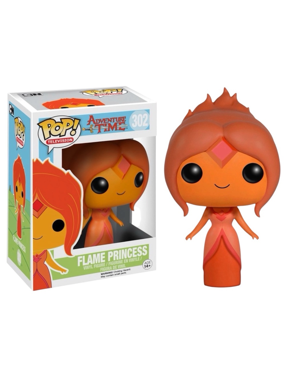 FUNKO POP! 302 FLAME PRINCESS (ADVENTURE TIME) BNIB (VAULTED)